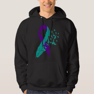 Suicide Prevention Awareness Teal Purple Awareness Hoodie