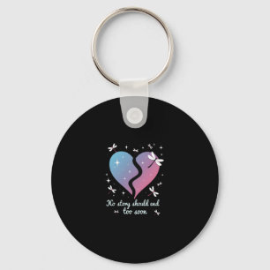 Suicide Prevention Awareness Teal Purple Heart Dra Key Ring
