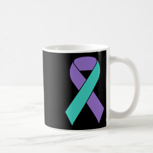 Suicide Prevention Awareness Teal Purple Ribbon Wo Coffee Mug