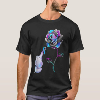 Suicide Prevention Awareness Teal Purple Sunflower T-Shirt