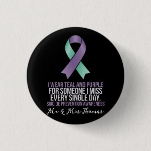 Suicide Prevention Awareness Together for Help 3 Cm Round Badge