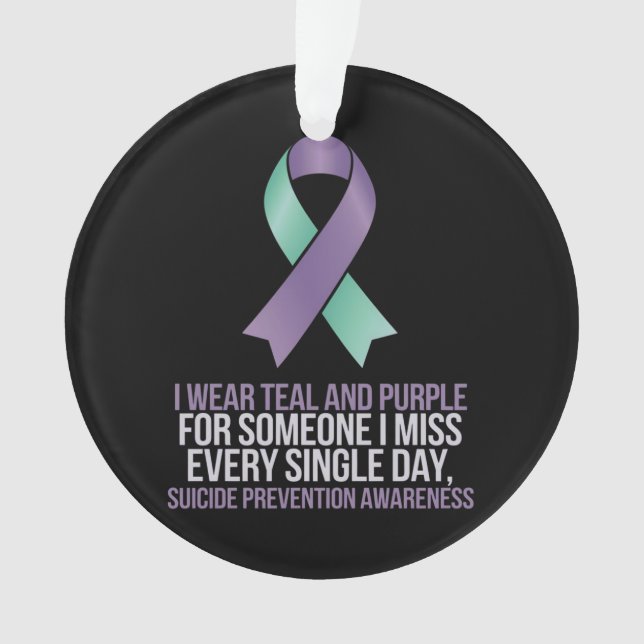 Suicide Prevention Awareness Together for Help Ornament (Front)