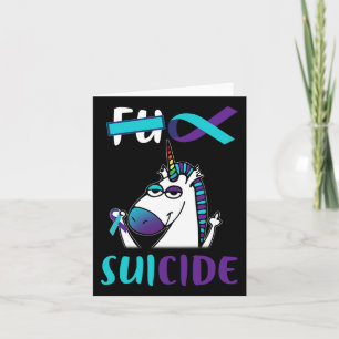 Suicide Prevention Awareness Unicorn Fun Gifts  Card