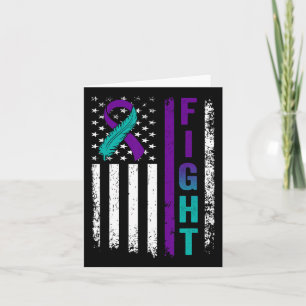 Suicide Prevention Awareness Usa American Flag Rib Card