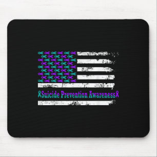 Suicide Prevention Awareness Usa Flag American Sup Mouse Mat
