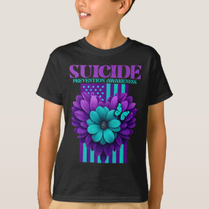 Suicide Prevention Awareness Usa Flag Premium T-Shirt