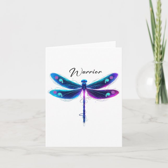 Suicide Prevention Awareness Warrior Dragonfly Sem Card (Front)