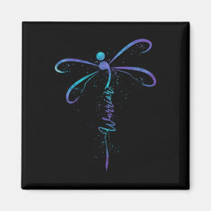 Suicide Prevention Awareness Warrior Dragonfly Sem Magnet