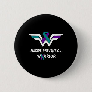 Suicide Prevention Awareness Warrior Purple & 6 Cm Round Badge