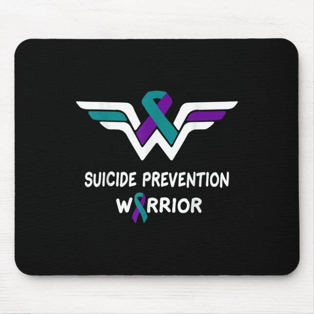 Suicide Prevention Awareness Warrior Purple &amp;  Mouse Mat (Front)