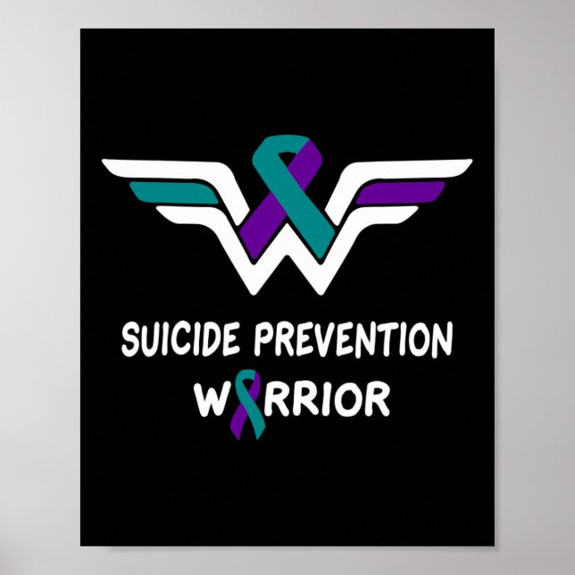 Suicide Prevention Awareness Warrior Purple And Te Poster (Front)