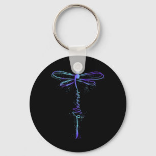 Suicide Prevention Awareness Warrior Teal Purple D Key Ring