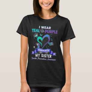 Suicide Prevention Awareness Wear Teal Purple For T-Shirt
