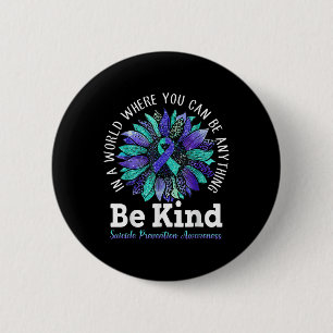 Suicide Prevention Awareness Week Be Kind Leopard 6 Cm Round Badge