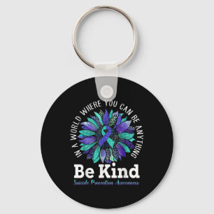 Suicide Prevention Awareness Week Be Kind Leopard Key Ring