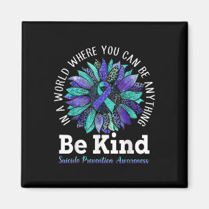 Suicide Prevention Awareness Week Be Kind Leopard Magnet