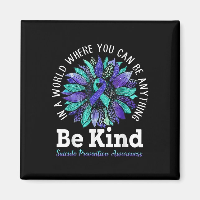Suicide Prevention Awareness Week Be Kind Leopard  Magnet (Front)