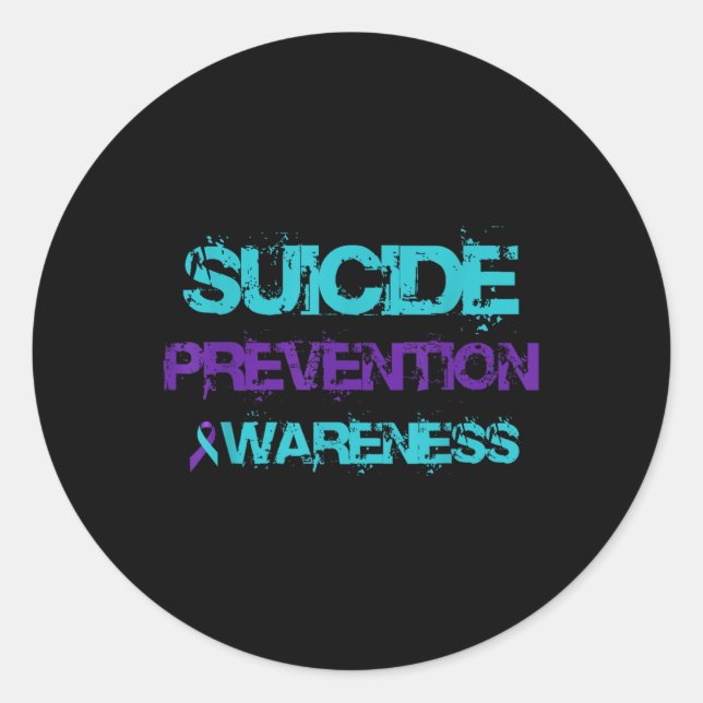 Suicide Prevention Awareness Week  Classic Round Sticker (Front)