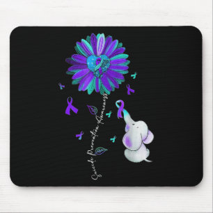 Suicide Prevention Awareness Week Ribbon Sunflower Mouse Mat