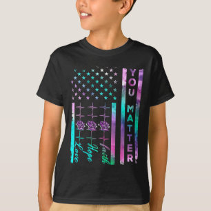 Suicide Prevention Awareness You Matter American F T-Shirt