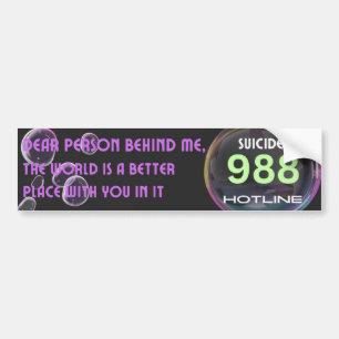 Suicide Prevention Bimper Sticker - BB