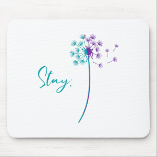 Suicide Prevention Dandelion Teal And Purple Stay  Mouse Mat