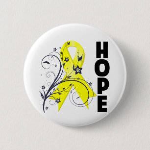 Suicide Prevention Floral Hope Ribbon 6 Cm Round Badge
