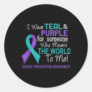Suicide Prevention For Someone Who Meant World To Classic Round Sticker