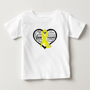 Suicide Prevention Heart Ribbon Collage Baby T-Shirt