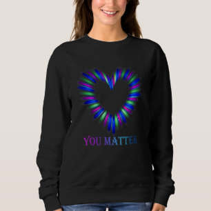Suicide Prevention Heartbeat Semicolon Prevention Sweatshirt
