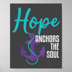 Suicide Prevention Hope Anchors _ I For Suprters Poster