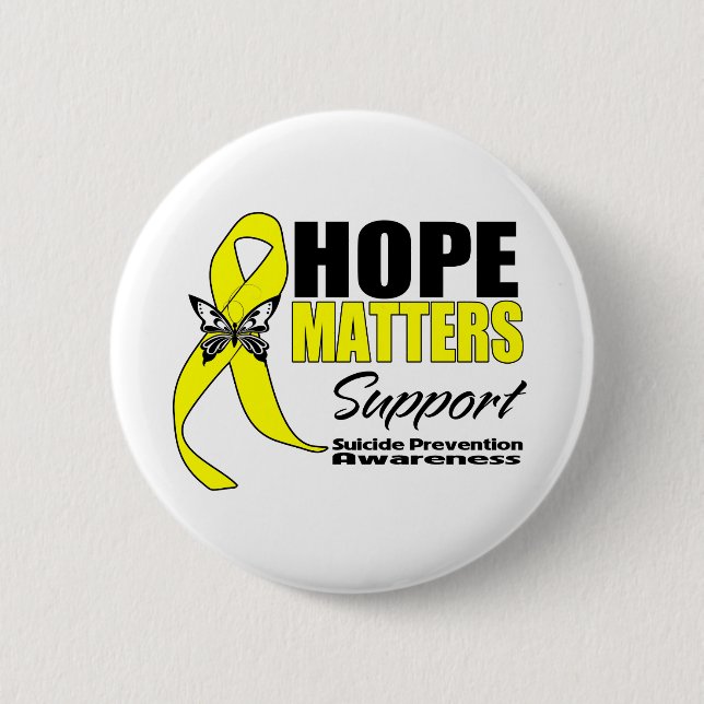Suicide Prevention Hope Matters 6 Cm Round Badge (Front)
