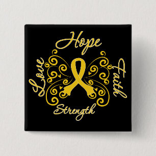 Suicide Prevention Hope Motto Butterfly 15 Cm Square Badge