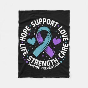 Suicide Prevention Hope Support Love Life Suicide Fleece Blanket
