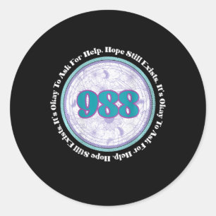 Suicide Prevention It's Okay To Ask For Help Back Classic Round Sticker