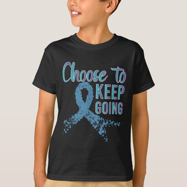 Suicide Prevention Keep Going _ I For Suprters  T-Shirt (Front)