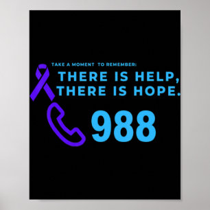 Suicide Prevention Lifeline 988 Poster
