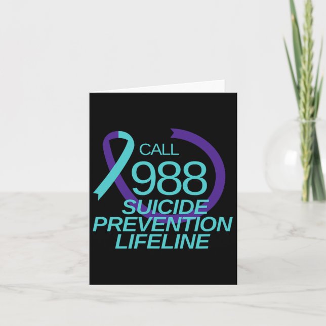 Suicide Prevention Lifeline Call 988  Card (Front)