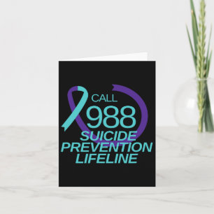 Suicide Prevention Lifeline Call 988  Card