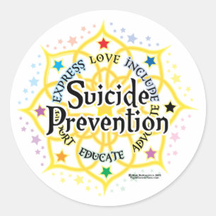 Suicide Prevention Lotus Classic Round Sticker