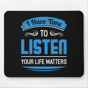 Suicide Prevention Mental Health Counsellor And De Mouse Mat