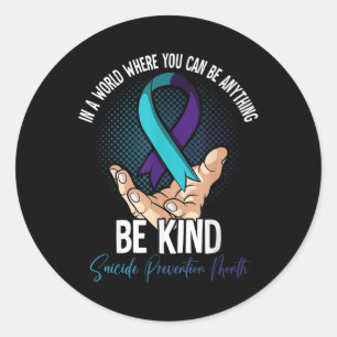 Suicide Prevention Month  Classic Round Sticker