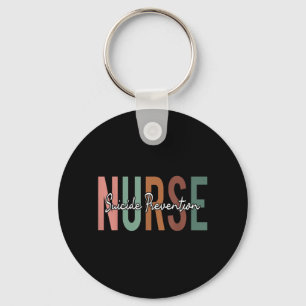 Suicide Prevention Nurse Retro Vintage Key Ring