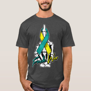 Suicide Prevention PTSD Awareness Skeleton Hand Ve T-Shirt