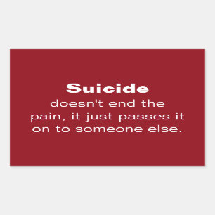 Suicide Prevention Quote Rectangular Sticker