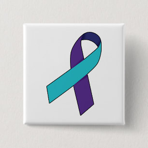 Suicide Prevention Ribbon 15 Cm Square Badge