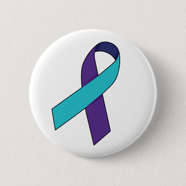 Suicide Prevention Ribbon 6 Cm Round Badge (Front)