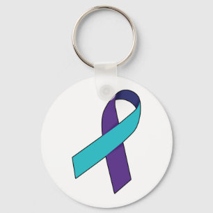 Suicide Prevention Ribbon Key Ring