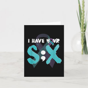Suicide Prevention Shirt Awareness Semicolon Six S Card