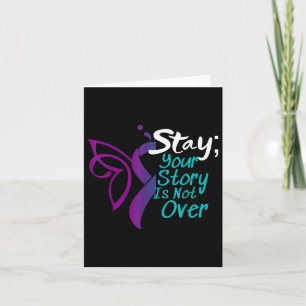 Suicide Prevention Shirt Awareness Semicolon Stay Card